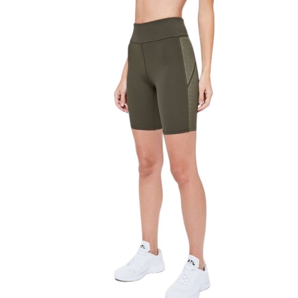 Lululemon Strength & Sweat Short 8" Dark Olive‎ W7ANAS Size 2